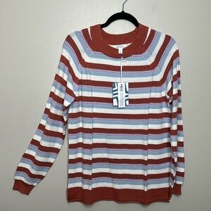 Market & Spruce Medium Lose knot Coastal Crew neck sweater New with Tags